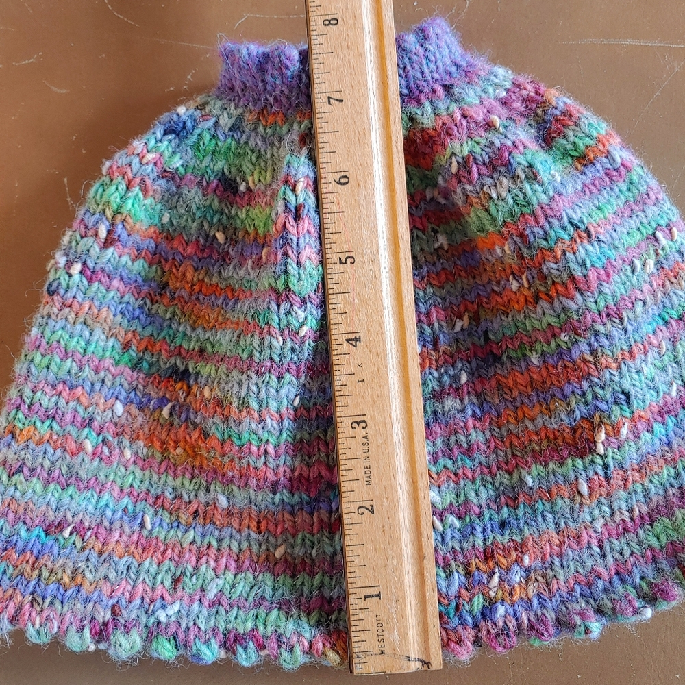 Handmade Winter Beanie Knitted Wool Hat Cap Warm and Thick - Picture 4 of 10